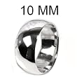 STERLING SILVER WEDDING BAND 10mm