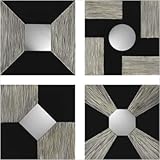 IMAGE OF Geometric Contemporary Wall Mirror (Set of 4)