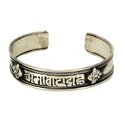German Silver Buddhist Mantra Bracelet