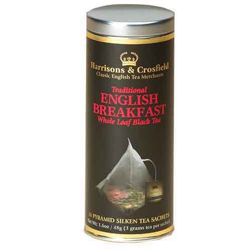 Harrisons & Crosfield English Breakfast, Pyramid Silken Tea Sachets, 16-count,... by Harrisons & Crosfield