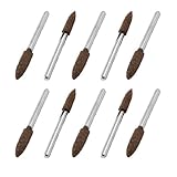 uxcell 軸付きゴム砥石　ボブスフェルトドリル　10個入り　電力研磨工具15mmx4.5mmコーン