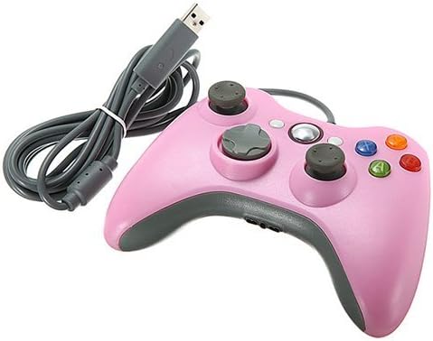 KADA(TM) Premium Nice Wired USB Game Pad Controller Joypad for Microsoft XBOX 360 Console & PC Windows 7 XP VIDEO GAMES ACCESSORY(Pink)