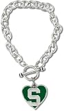 Michigan State Spartans School Charm Toggle Bracelet