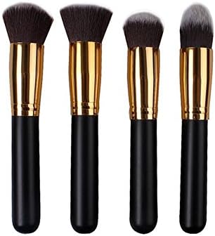 Phoenixs 4Pcs Professional Cosmetic Makeup Brushes Kit Black & Glod