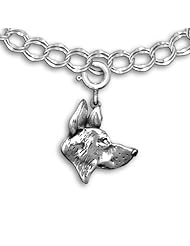 Sterling Silver German Shepherd Dog Charm for Charm Bracelet by the Magic Zoo