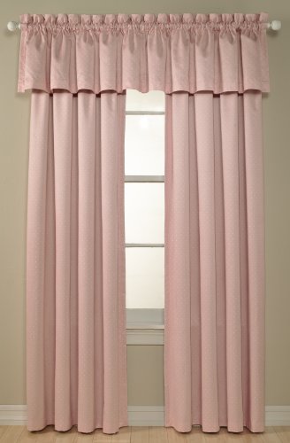 Lightcatcher Baby Dots Blackout Thermal Energy Saving Valance, 54-Inch-By-17-Inch, Baby Pink