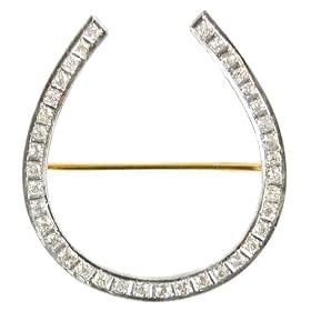 Antique Diamond Horseshoe Brooch, circa 1930s by The Way We Were