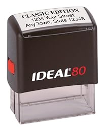 Ideal 4912: 3/4" x 2" Custom Self-Inking Rubber Stamp