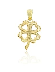 Gold Four Leaf Clover Charm, 10k