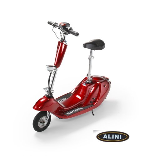 Childrens Toyshop  Third Party New : ALINI ELECTRIC SCOOTER 200 WATT IN RED