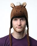 DeLux Horse Brown Wool Pilot Animal Cap/Hat - Limited Edition