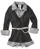 Beautees Girls Layered Sweater Top