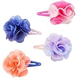 OSHKOSH(オシュコシュ) 4パックフラワースナップクリップ ブルー/ピンク 小物ジュエリー・ヘアーアクセサリー OneSize【並行輸入】