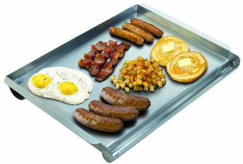 GrillPro - Plancha Inox Massif - Epaisseur 1.8 mm - Surface Cuisson 31 x 45 cm