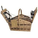 Picnic and Beyond The Estate Elite Basket Willow Picnic Basket