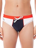 DATCH Slip de Baño (Blanco / Rojo)