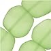 Cultured Sea Glass, Square Nugget Beads 18x17mm, 6 Pieces, Peridot Green