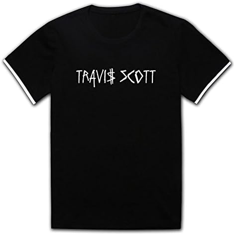 Shhdg Travis Scott Classic Man Mercerized Cotton T Shirts Black L