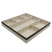 Canvas/Suede 6-Section Jewelry Organizer