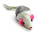 Rabbit Fur Mouse with Rattle - 5 Pak