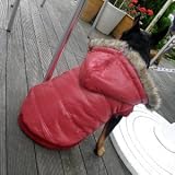 犬のコート【Red Split Hoodie】 (XLサイズ) split