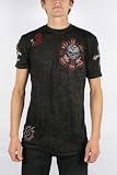 Affliction - Mens Hellriders SS T-Shirt In Silver/Black, Size: XX-Large, Color: Silver/Black