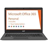 Acer Aspire One Cloudbook, 14-Inch HD, 64GB, Windows 10, Gray (AO1-431-C7F9) includes Office 365 Personal - 1 year
