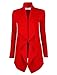 Tom's Ware Womens Elegant Open Front Wide Lapels Coat