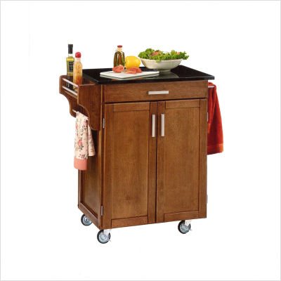 Kitchen Cart - Small Create-a-Cart with Granite Top in Cottage Oak - Home Styles - 9001-0066