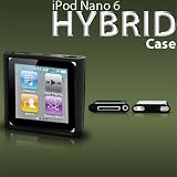 Hybrid Hard Case Cover For Apple iPod Nano 6 6G - Black