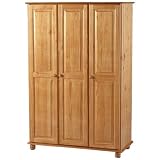 Sol 3 Door Antique Pine Wardrobe