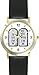 The 10 Ten Commandment Judaica Jewish Theme - WATCHBUDDY&reg; DELUXE TWO-TONE THEME WATCH - Arabic Numbers - Black Leather Strap-Size-Large ( Men's Size or Jumbo Women's Size )