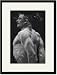 Black Framed/Matted Print 17x23, Flexing Triceps, Deltoids, and Trapezius