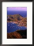 Aerial View of Terre-De-Haut, Island of Les Santines, Terre-De-Haut, Guadeloupe Framed Photographic Poster Print by Greg Gawlowski, 17x21