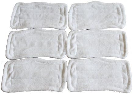 Generic Microfiber Pads Washable Suitable for Shark Steam Mop S3101 (Pack of 6)