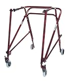 Drive Medical Nimbo Lightweight Posterior Posture Walker, Flame Red, Adult