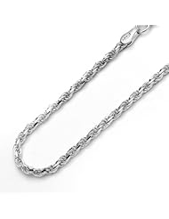 2.5mm Nickel Free Italian Sterling Silver Chain Necklaces Rope 050 Gauge Chain ( Available Length 16"~30")