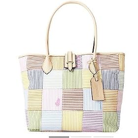 Dooney Bourke Seersucker Patchwork Cindy Bag Tote Multi