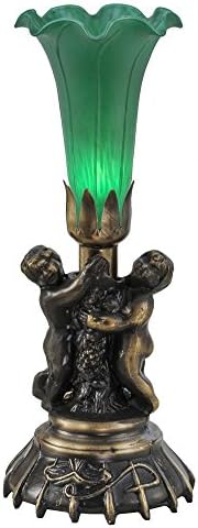 Twin Cherub Pond Lily Mini Table Lamp