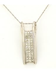 14K Yellow Gold Diamond Slide Pendant