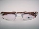 Tag Heuer - TAG Heuer TH8104 Col.005 Beige-Striped Rimless Frame 56mm Eyeglasses