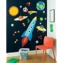 Rocket Ship Space Craft Shuttle Mural W/ Planets 53 Pc