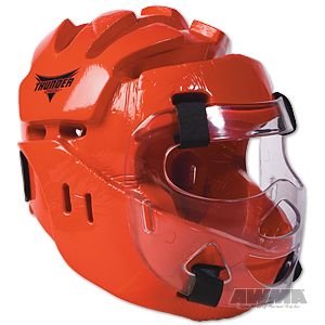 ProForce Thunder Full Headgear w/ Face Shield - Red - Large