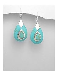 Reconstructed stones Earrings In 92.5 Sterling Silver