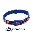 Phiten MLB Authentic Bracelet, New York Mets, Medium (6.75 Inches)