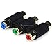 3-RCA RGB Coupler for Component Video Cable Extension