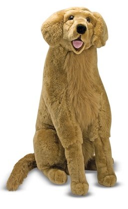 Childrens Toyshop  Toys : Melissa & Doug Life-Like and Loveable Plush Golden Retriever