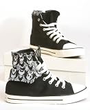 Produkt-Bild: Trendiger aktueller Textil Sneaker Canvas Chucks schwarz/wei&szlig;