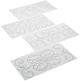 Cake Boss Decorating Tools 4-Piece Classic Fondant Imprint Mat Set, Clear