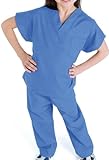 Landau 7000 Kid's Scrub Set Ceil Blue Size 5/6